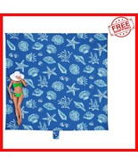 Luxury Waterproof Beach Blanket 8x7 ft: Sandproof Mat with Corner Pockets - $871.43 MXN