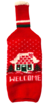 Holiday Sweater Knit Welcome Christmas Liquor Wine Bottle Cover - Pre-Owned - €9,03 EUR