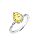 Authentic Crislu Canary Peardrop Ring - $3,762.73 MXN