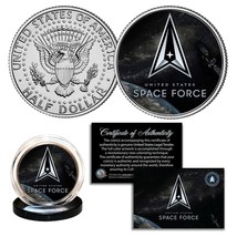 United States Space Force Ussf Official Black Logo Jfk Kennedy Half Dollar Coin - £7.56 GBP