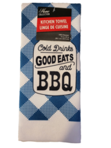 Home Collection Kitchen Dish Towel - Cold Drinks Good Eats and BBQ - $8.99