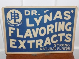 Vintage Dr. Lynas’ Flavoring Extracts Cardboard Store Sign - $54.45