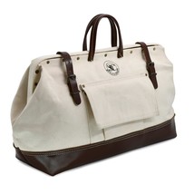 Style n Craft 97517 - 20 Inch Mason&#39;s Canvas Tool Bag -Full Grain Leather Bottom - £85.78 GBP