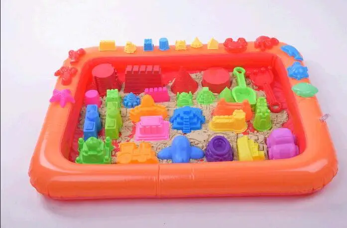 Inflatable Sand Tray Plastic Mobile Table For Children Kids Indoor Playing Sand - £7.79 GBP
