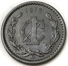 1913 Mo Mexico Centavo Coin Mexico City Mint - $15.84