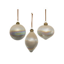Cloudy Iridescent Glass Ornament (Set of 6) - $59.16