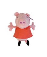 Peppa Pig Plush Stuffed Animal 13.5&quot; Red Dress With Tags Pink Red 2003 - £8.68 GBP