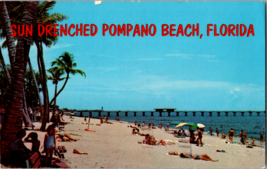 Postcard Pompano Beach Famous Fishing Pier Florida Posted 1970s - £3.95 GBP