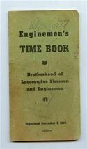 Enginemen's Time Book Brotherhood of Locomotive Firemen and Enginemen 19... - $11.88
