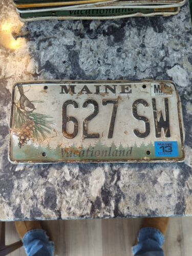 Retired Maine License Plate CHICKADEE STATE BIRD - VACATIONLAND - $4.95