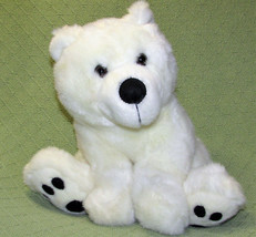 A&A Polar Bear Plush Comic Bear Stuffed Animal With Tag 10" White Soft N Cuddly - $9.45