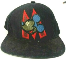 Disney Mickey Mouse Baseball Hat Blue Red Embroidered Logo Adjustable Vintage - £15.00 GBP