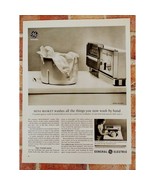 1963 - GE Washing Machine Mini Basket - PRINT AD Original Vtg Ephemera - £8.00 GBP