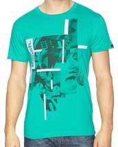 Bench UK Uomo Chop Musica Musicista Collage Verde BMGA2706 Nwt - $21.99