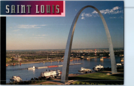 Saint Louis Gateway Arch on the banks of Mississippi River Missouri Postcard - £4.07 GBP