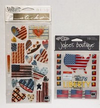 Scrapbooking Stickers Patriot Independence Day 2 Pack Lot Jolee&#39;s Sticko - £5.08 GBP