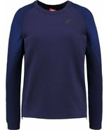 NIKE SPORTSWEAR TECH FLEECE CREW SHIRT NAVY / Blue 809537-451 ( M ) - £111.52 GBP