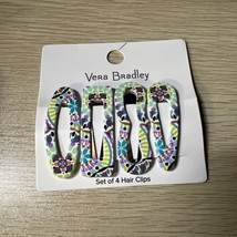 Vera Bradley Colorful Sunny Medallion Hair Clips Barrettes set of 4 - $16.00