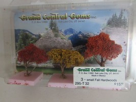 Grand Central Gems 3 Small Fall Hardwoods Trees  HO- 0/027 Scale 2-2.5&quot; ... - $12.30