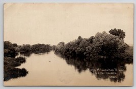 Thiensville Wisconsin Along Milwaukee River RPPC 1911 Postcard E24 - £11.75 GBP