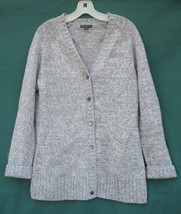 Brooks Brothers Marled Boyfriend Cardigan Sweater 100% Merino Wool Women... - $42.75