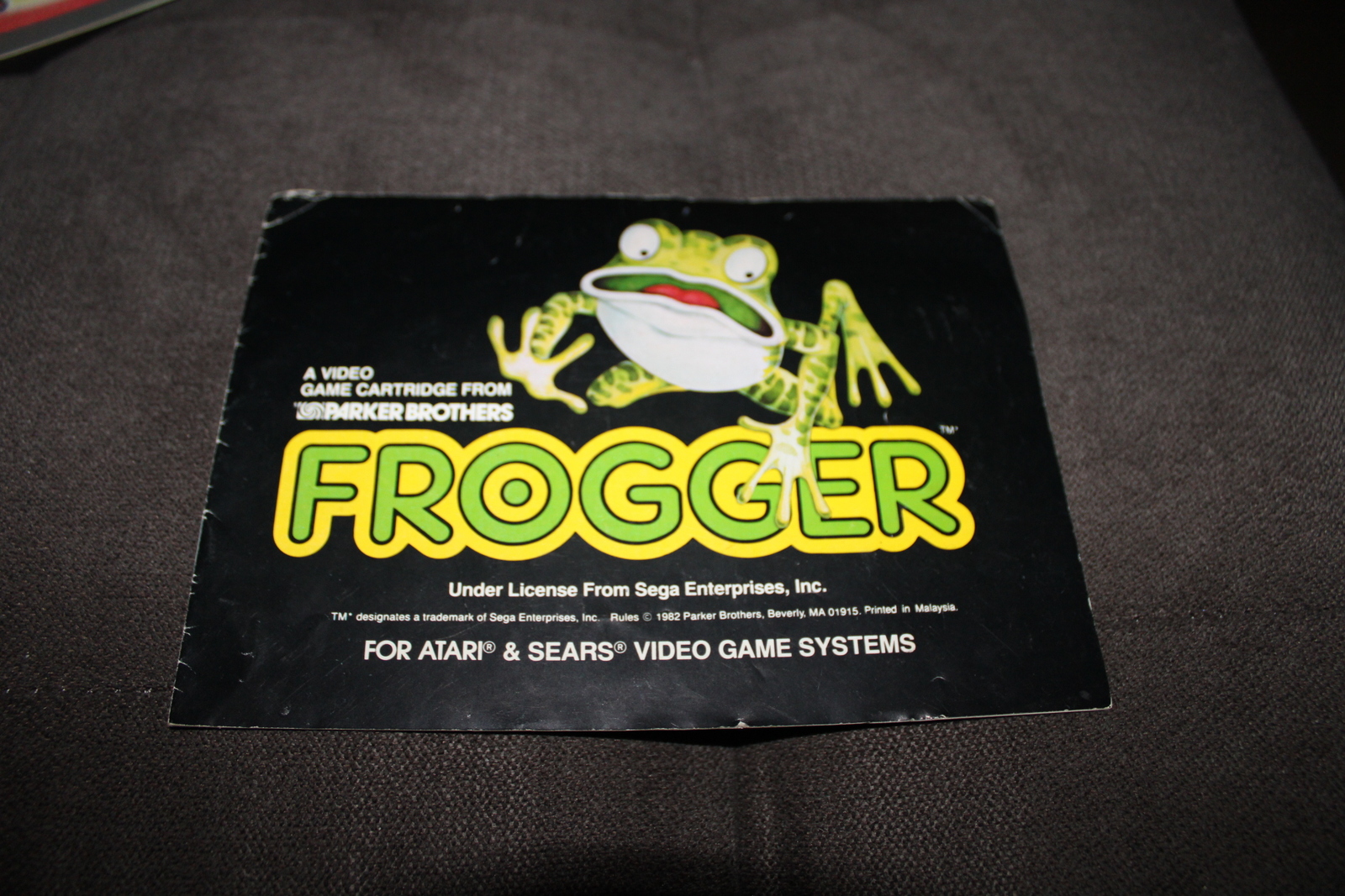 Atari 2600 Frogger game manual in excellent condition  - $6.00