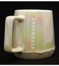 Starbucks Ceramic Mug Size: 12 Oz New Ship Free Unicorn Iridescent Pearl Melt - £38.27 GBP