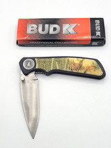 Bud K Pocket Knife American Wildlife Collection Deer Stainless 1 Blade BK1743 - £18.07 GBP