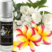 Frangipani Gardenia Jasmine Premium Scented Roll On Perfume Fragrance Oil Vegan - $13.00+