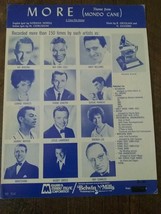 &quot;More&quot;  Theme From Mondo Cane Vintage 1964 Sheet Music - £101.89 GBP