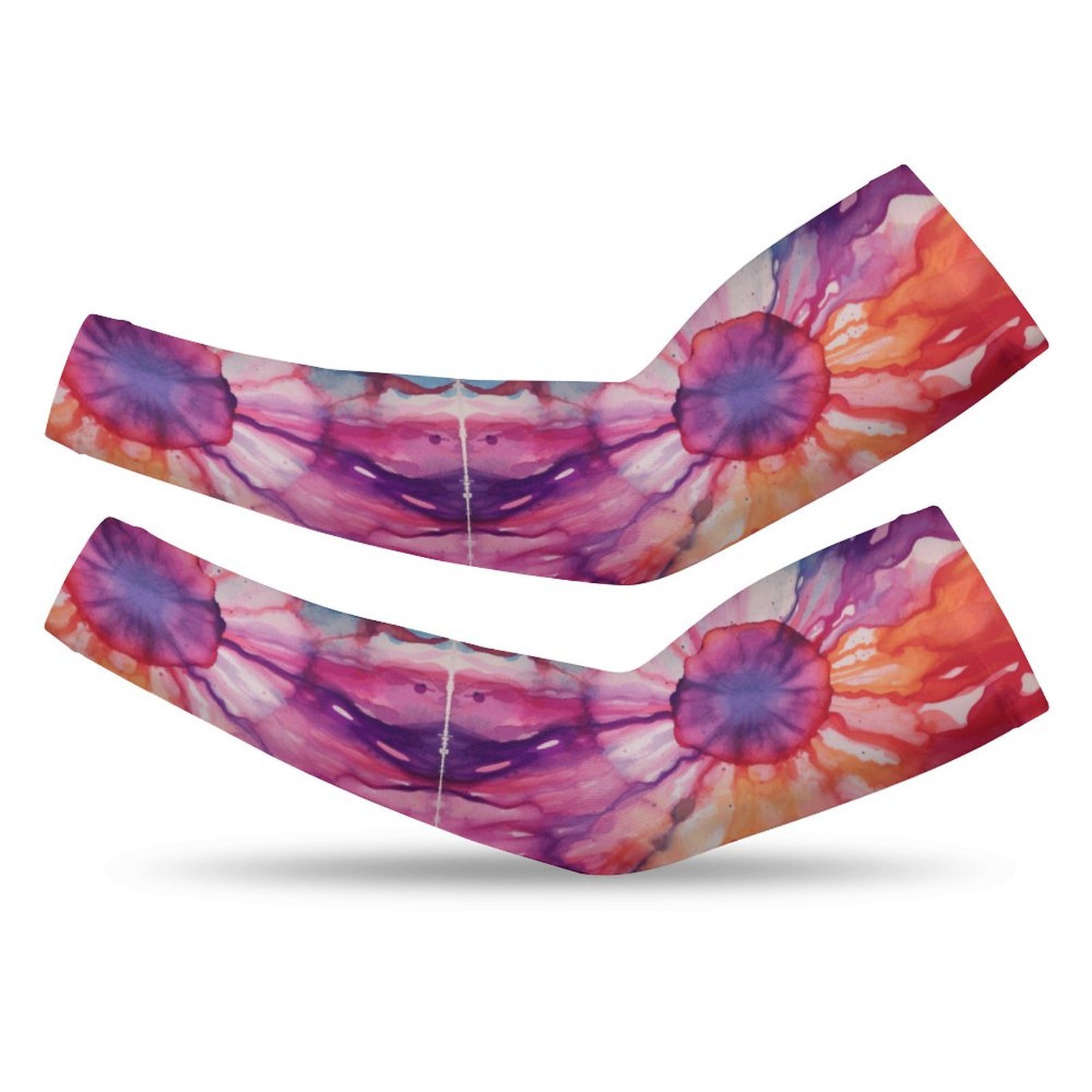 Mondxflaur Tie Dye Cooling Arm Sleeves Cover UV Sun Protection for Men Women