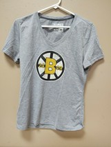 New Adidas NHL Boston Bruins Ultimate Tee V-Neck Shirt Medium Womens Gray 4776W  - £7.51 GBP