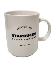STARBUCKS Coffee Company 2018 Seattle WA Est 1971 Logo White Cup Mug 14oz - £11.08 GBP