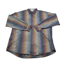 VTG KAA by Krizia Shirt Mens M Multicolor Geometric Button Up Long Sleeve Casual - £14.44 GBP