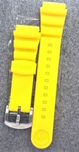Genuine Seiko Diver&#39;s 22 mm Lemon Yellow Rubber Band Strap - £19.47 GBP