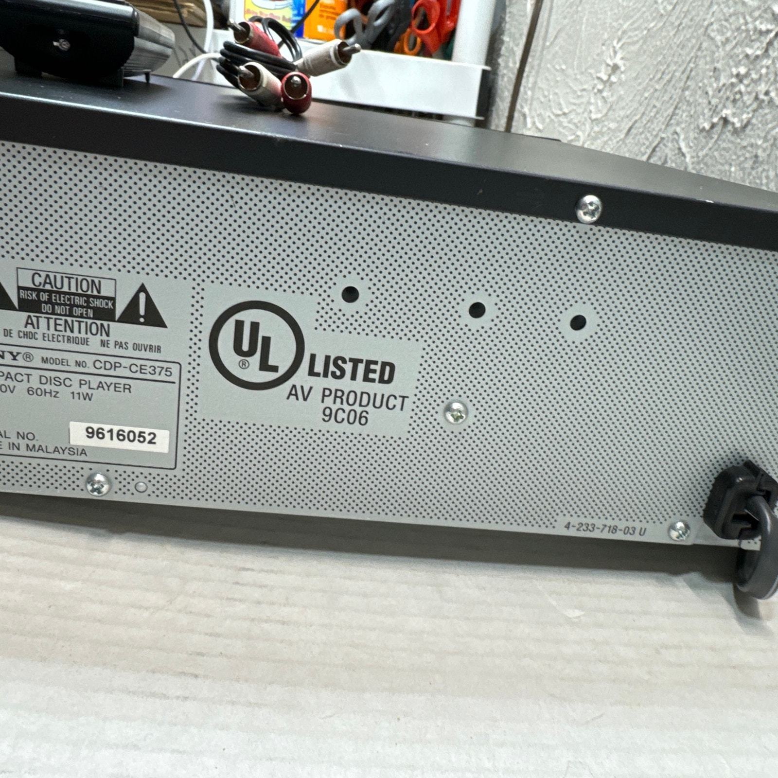 SONY CDP-CE375 5 Disc CD Changer Carousel Ex-change System With Remote Item image 7
