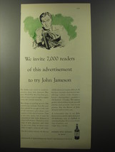 1953 Jameson Irish Whiskey Ad - We invite 7,000 readers of this advertisement  - £14.62 GBP