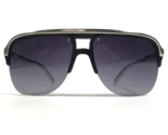 Sama Sonnenbrille Fly Blk / SLV Schwarz Silber Weiß Quadratisch W / Lila... - $186.63