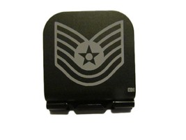 USAF Technical Sergeant Stripes Laser Etched Aluminum Hat Clip Brim-it - £9.41 GBP