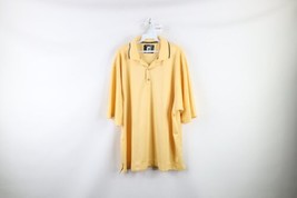 FootJoy Mens Size 2XL XXL Distressed Superlite Collared Golf Polo Shirt Yellow - £23.32 GBP