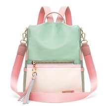 Fashion Backpack Women Candy Color Shoulder Bag Oxford Cloth School Bag For Teen - £27.42 GBP