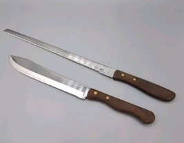 Ekco Vanadium Flint Arrowhead Stainless  Butcher Knife & Bread Knifes USA Made - $19.34