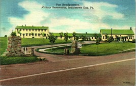 Vtg Linen Postcard Indiantown Gap PA View of Military Reservation from Post HQ - £3.05 GBP
