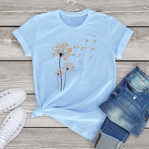 Funny Graphic Dandelion Dog T Shirts for Women Girl Kawaii Clothes Unisex Casual - £67.33 GBP