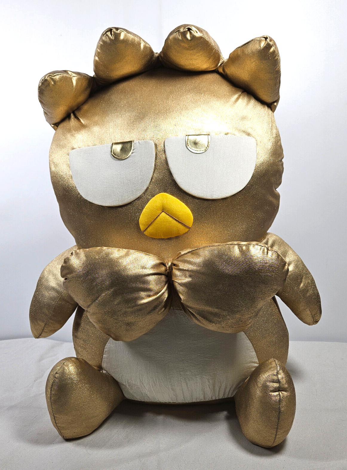 Vintage Sanrio Smiles Badtz-Maru Jumbo 21&quot; Plush Stuffed Toy Shiny Gold ... - $149.95