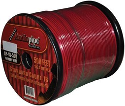 Audiopipe Primary Wire 18-Gauge 500 Foot Spool - Red - $88.36 CAD