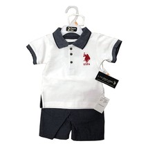 Us Polo 2 Pieces Baby Set 12-24 Months (18 Months, White POLO/NAVY) - $14.69