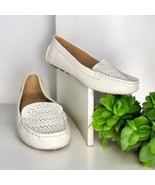 Ugg Claire Perforated Buttery Soft White Leather Loafers Women Size 7.5 ... - $801.18 MXN