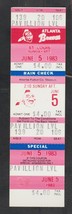 St Louis Cardinals Atlanta Braves 1983 Ticket Dale Murphy Ozzie Smith Ken Oberkf - £4.50 GBP