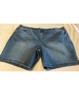 Women&#39;s Jean Shorts Size 4x 28w-30w Plus Bermuda Denim Pull on Pants 5 P... - $17.30